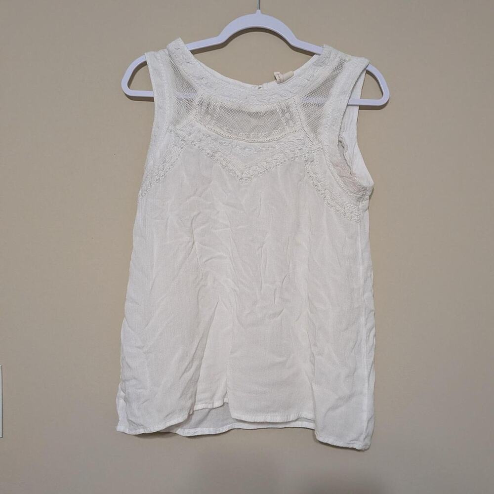Japna White Bobo Sheer Mesh Knit Neckline With Coquette Delicate Detail